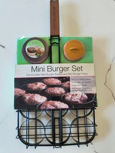 Juego de mini hamburguesas deslizantes a la parrilla Charcoal Companion NOS - Imagen 1 de 8