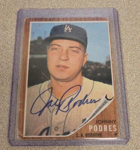 JOHNNY PODRES SIGNED 1962 TOPPS BASEBALL CARD #280 RARE TTM AUTOGRAPH AUTO D2008 - Picture 1 of 2