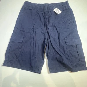 NWT Childrens Place Boys Size 14H Cargo Shorts Navy Uniform Husky Pockets School - Picture 1 of 5