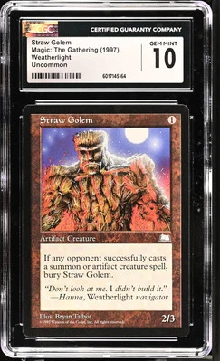 STRAW GOLEM Weatherlight CGC 10 Gem Mint Vintage MTG [Nostalgium] - Image 1 of 2