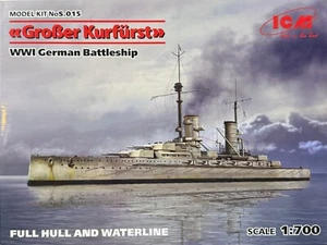 1/700 WW1 Battleship : Grosser Kurfurst [Germany] #S.015  : ICM - Picture 1 of 4