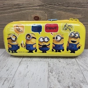Minions Zippered Pen Pencil Pouch Crayon Case Scented Banana with Charm Keychain - Picture 1 of 6