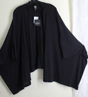 Neuf avec étiquettes gilet veste pull funky Bobeau taille 2X noir dramatique look lagenlook