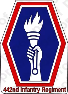 AUFKLEBER US ARMY UNIT 442ND INFANTRY REGIMENT SHIELD NEU - Bild 1 von 1
