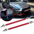 For Nissan GTR 370Z Red Adjust Front Bumper Lip Splitter Diffuser Tie Bars 2Pcs