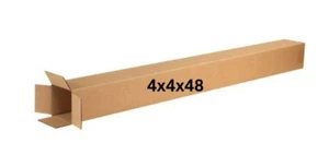 4" x 4" x 48" CARDBOARD BOX - 200 lb - SINGLE BOX - TALL - Picture 1 of 5