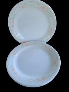 Vintage Corelle 6Pc 1980'S Bread & Butter Salad Side Plates Peach Garland 7-1/4" - Picture 1 of 4