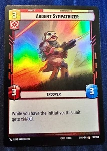 Star Wars Unlimited Spark of Rebellion Ardent Sympathizer FOIL Common Card - Picture 1 of 2