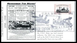 1998 Remember the Maine Sc 3192 FDC FM cachet pictorial Key West FL (11 - Picture 1 of 2