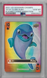 2021 UD Goodwin Champions 10 of Clubs Ruby PSA 10 - Picture 1 of 2