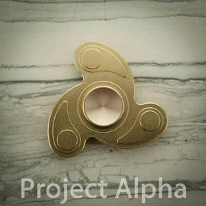 Gold Tornado Hand Spinner T-Fidget Spinner Gyro Fidget Desk Toy EDC Focus ADHD - Picture 1 of 3