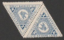 NEW ZEALAND Great Barrier Island: 1899 Triangle 6d blue - 12467