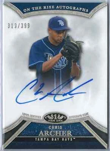 2013 Topps Tier One Chris Archer Prospect Autograph 319/399 Rays - Bild 1 von 1