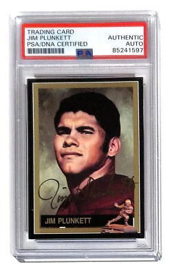 Jim Plunkett autographed 1991 Heisman Card Stanford 1970 PSA/DNA *1597 - Image 1 of 2