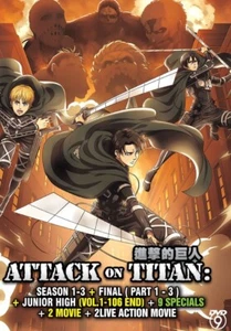 Anime DVD Attack On Titan Complete Edition Box *English Dubbed*+ Free Shipping - Foto 1 di 3