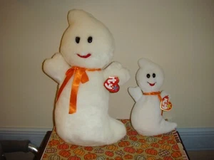 Ty Spooky Beanie Baby & Buddy Ghost For Halloween - Picture 1 of 11