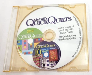 2013 McCall's Quick Quilts-All 6 issues on Compact Disc & 10 Quick & Easy Quilts - Picture 1 of 1