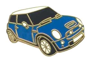 Mini New Shape Motorcar Blue Quality Enamel Lapel Pin Badge - Picture 1 of 3