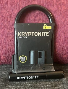Kryptonite U Lock - Black, 4" x 8"- Lifetime Warranty- Hardened Steel 12mm NEW! - Picture 1 of 2