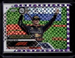 2023 Topps Chrome Formula 1 F1 #158 Max Verstappen Purple Checker Flag /199 - Picture 1 of 2
