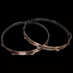 DFP Die Cast Drum Hoops - Antique Bronze 14'' 10 Lug - Set - Picture 1 of 6