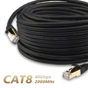 [15m/50ft] Cat 8 Ethernet Cable, Professional LAN Cable 26AWG, 2000Mhz 40Gbps CA - Picture 1 of 14