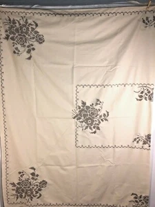 Cross Stitch Table Cloth And Linens Lot Vintage Napkins, Runner 86 x 57" - Picture 1 of 12