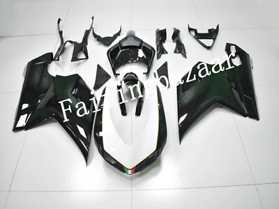 Fit for 2007-2011 Ducati 848/1098 Black White ABS Injection Bodywork Fairing Kit - Изображение 1 из 4