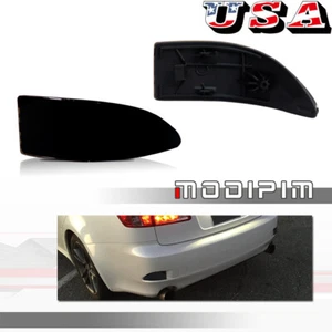 JDM Smoked Lens Rear Bumper Reflector Covers For 2006-2013 Lexus IS IS250 IS350 - Picture 1 of 8