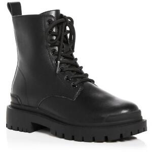 Aqua Womens Leather Zipper Cold Weather Combat & Lace-up Boots Shoes BHFO 2989