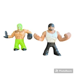 Mini figuras de acción WWE Rumblers Rey Mysterio y Hunico Mattel 2012 lucha libre WWF - Imagen 1 de 5