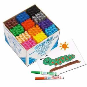 Crayola Marker Felt Tip Pens Washable Thick Individual or 12 Pk Xmas Free P&P
