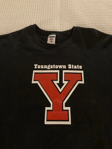 Youngstown State University Penguins Crew neck Sweatshirt (L) by Jerzees Cover