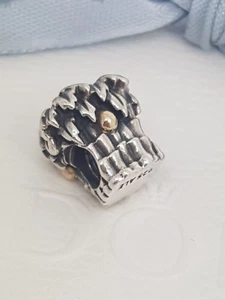 Authentic Pandora Two Tone Silver Charm Palm Tree w Gold Coconut 790521 Retired - Picture 1 of 2