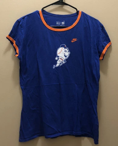 NIKE MLB BLUE NEW YORK METS T-SHIRT MASCOT TOP SZ L 12-14 Cover
