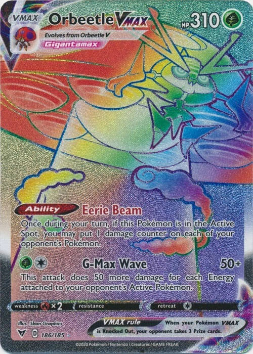 Orbeetle VMAX  186/185 Secret Rare Vivid Voltage Pokemon TCG - Image 1 of 1