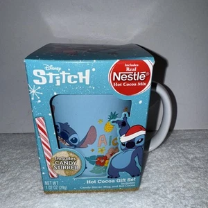 Disney Stitch Mug With Hot Cocoa Mix Nestle Includes Candy Stirrer New - Picture 1 of 3