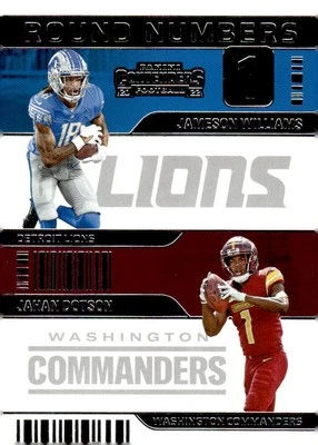 2022 Panini Contenders #RN-WD Jameson Williams / Jahan Dotson - Image 1 of 2