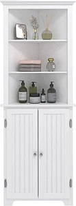 Tall Bathroom Corner Cabinet, Floor Storage Cabinet for Bathroom, Kitchen, Li... - Picture 1 of 8