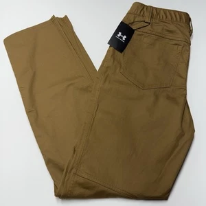 Pantalones Under Armour Para Hombres UA Exterior Todos los Días Calce Suelto Caqui Marrón Talla 30x34 Nuevos con Etiquetas - Imagen 1 de 6