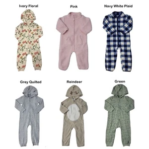 Carters Zip-Up 1 Piece Warm Long Sleeve Easy Care Jumpsuit - Picture 1 of 13