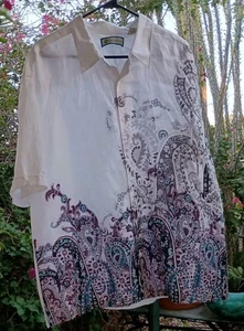 The Havanera Co. Men’s Hawaiian Style Short Sleeve Linen Blend Shirt XXL TTG See - Picture 1 of 23