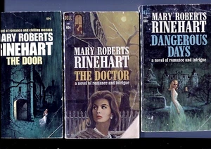 MARY ROBERTS RINEHART GOTHIC MYSTERY LOT(3) THE DOOR+THE DOCTOR+DANGEROUS DAYS - Picture 1 of 2