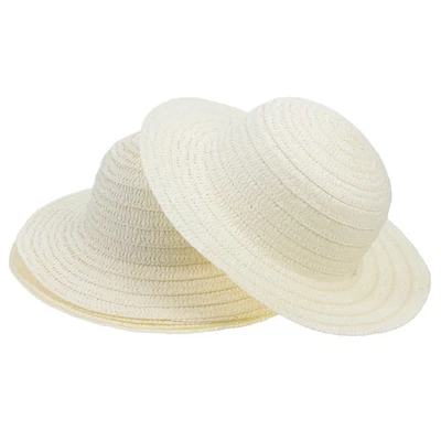  5 mini cappelli di paglia per bambole, cappelli di paglia intrecciati per - Immagine 1 di 4