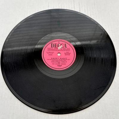 Dolores Gray - Ray Charles Singers – Happy Habit / Hang Up 78 RPM Promo Decca - Image 1 of 4