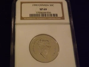 1990  50c    Canada     NGC  SP 69 - Picture 1 of 2