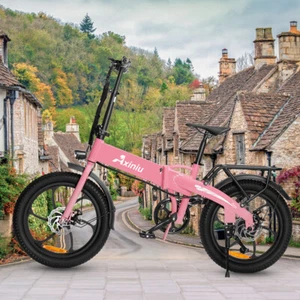 2024 E-bike 26" 850W Peak 48V Electric Bike City Bicycle Fat Tire 25mph Pink - Picture 1 of 16