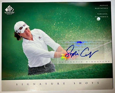 2004 UD SP Golf Signature Shots Sophie Gustafson Autograph 8X10 Photo Auto LPGA - Image 1 of 2