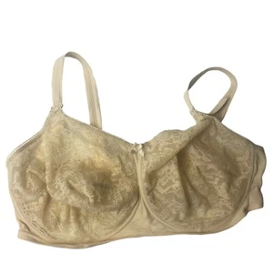 Goddess Lace Bra Nude Cream Ivory Underwire 44FF - Picture 1 of 8