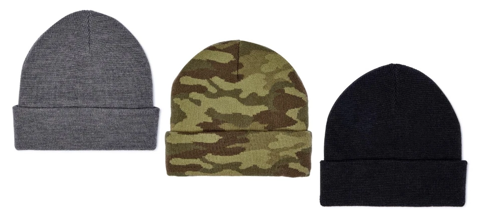 George Men's Solid Cuff Beanie (One Size Fits Most - OSFM, Black, Grey, Camo) - Image 1 of 1